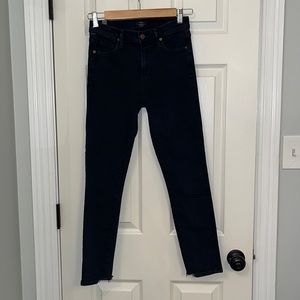 Citizens Of Humanity‎ Women’s Rocket Crop High Rise Dark Wash Skinny Jeans Sz 25